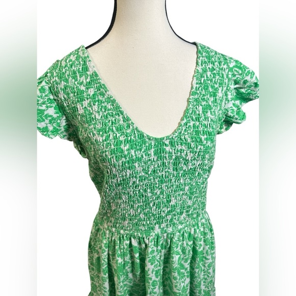 Universal Thread Green and White Floral Mini Dress - Picture 7 of 9